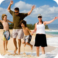 image of group of beach on beach.