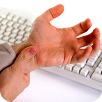 image of one hand rubbing the opposite hand's wrist